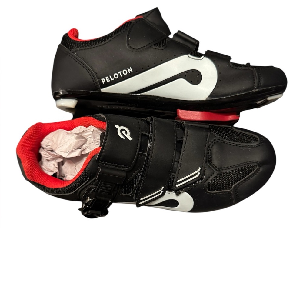 Peloton Cycling Shoes - Black and Red